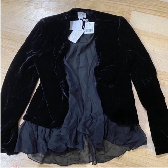 Cami NYC silk velvet black jacket NEW - Picture 2 of 7
